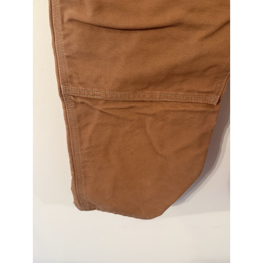 Carhartt Double Knee Pants Mens 42X30 Brown Loose Duck Canvas Utility Work B01-M - Picture 6 of 16